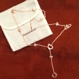 Tiffany lariat heart necklace