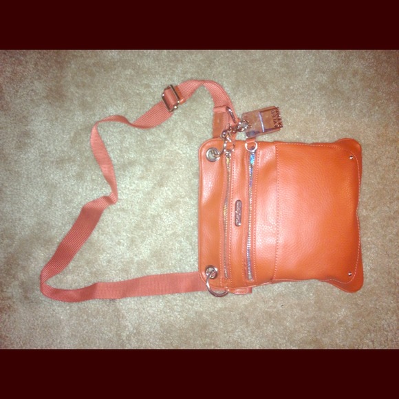 Sold!!! orange leather swing bagReady For Spring