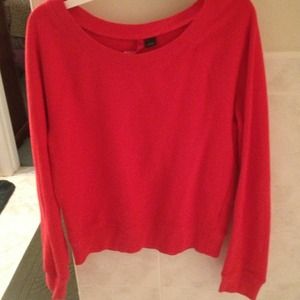 Red sweater from H&M by DIVIDED