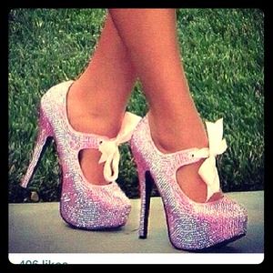 Bordello Rhinestone Platform Heel