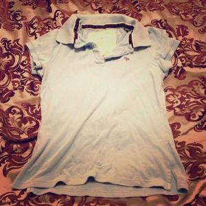 A&F blue collared polo shirt