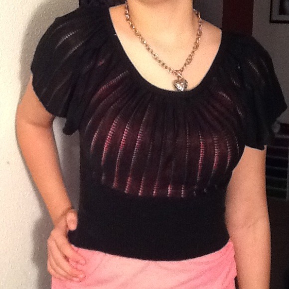 Black Half cover top