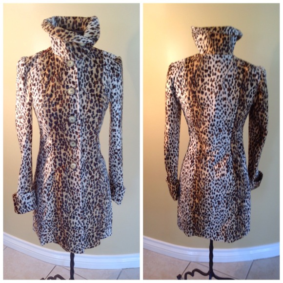 Cheetah print trench coat - Picture 1 of 1