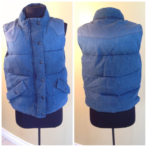 Gap - denim puffy vest