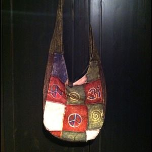 Cloth boho bag with long strap