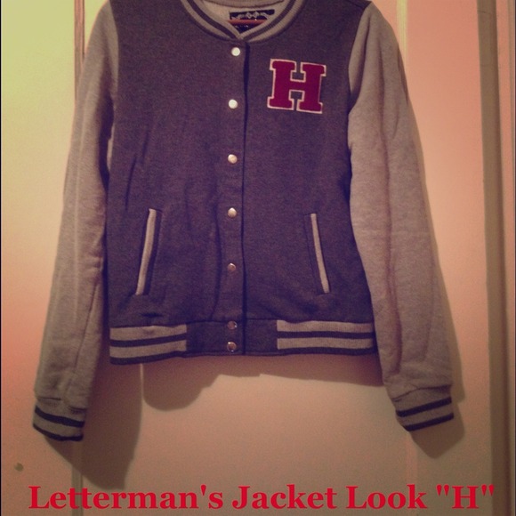Super cute Letterman's Jacket Look w/an "H" Size L