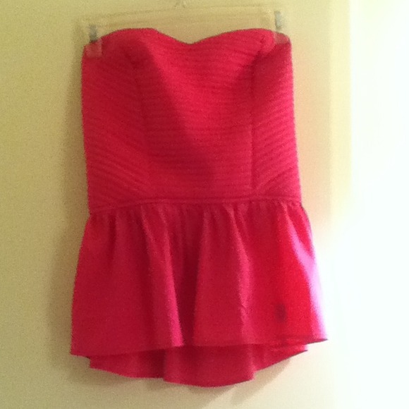 Charlotte Russe Corsette Hot Pink Blouse