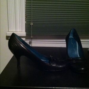 Faux leather heels!