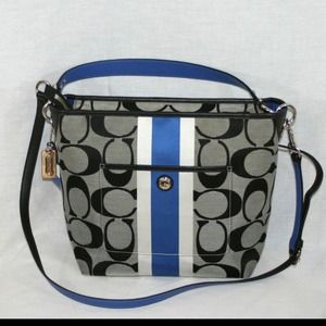 New Coach Hamptons Weekend Signature Stripe Tote