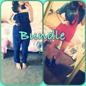 Red romper && blue romper