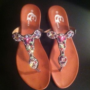 ✔✔REDUCED✔✔Jeweled sandals!! Super cute!!!