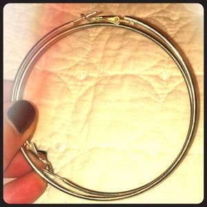 Silver color hoop earrings