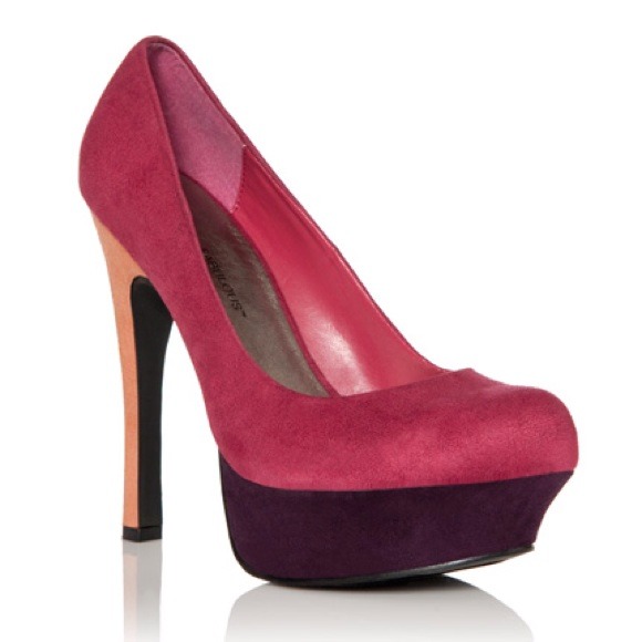 Berries & Melon Color-Blocked Platform Pumps