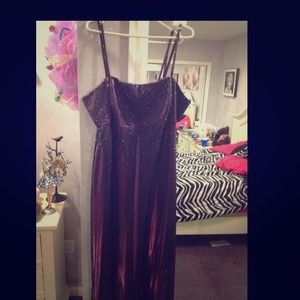 Purple evening dress
