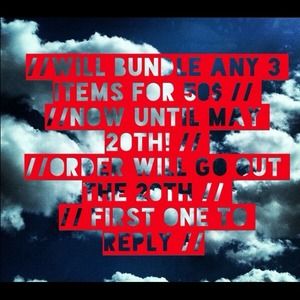 Bundle // 3 items // 50$ // First to respond!