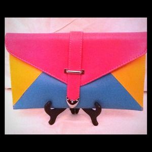 Multi colored clutch