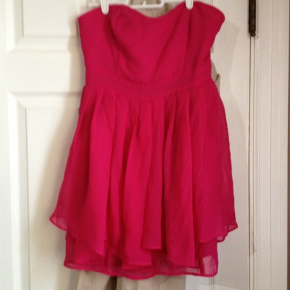REDUCED Chiffon hot pink dress