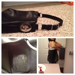 All leather hobo bag