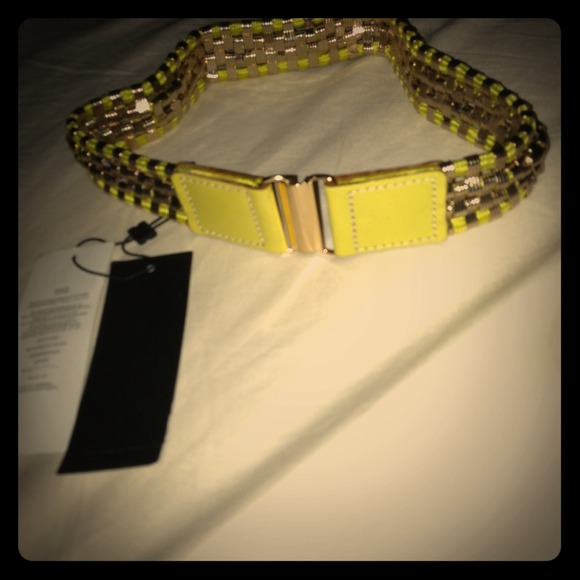 Neon pastel green bcbg belt