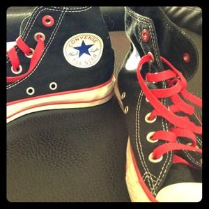 REDUCED!! Black and Red Converse