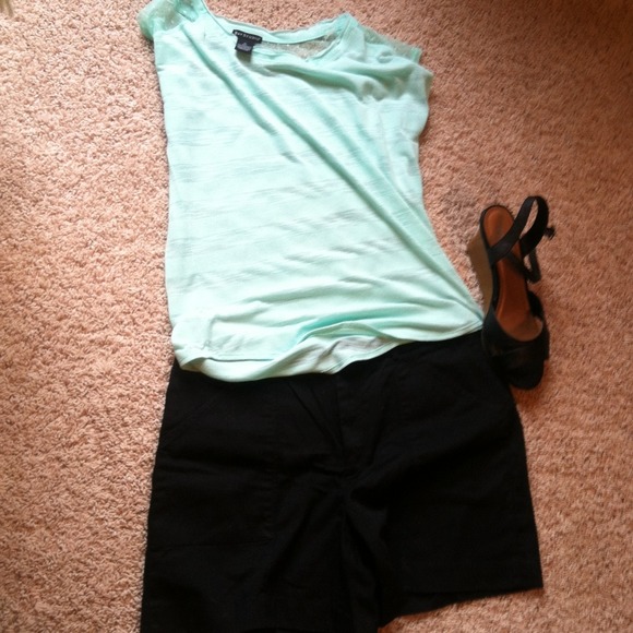 Banana Republic Black Cotton Shorts