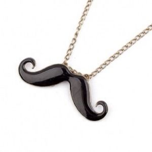 Mustache Rhinestone Necklace