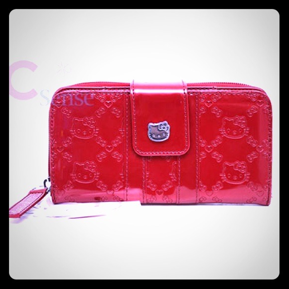 Hello Kitty Clutches & Wallets - 🚫HOLD🚫Hello Kitty Red Embossed Wallet