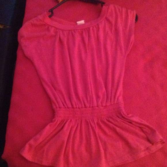 A pink shirt