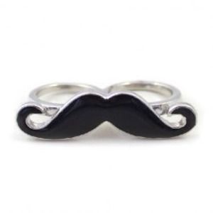 Mustache Double Finger Fashion Ring