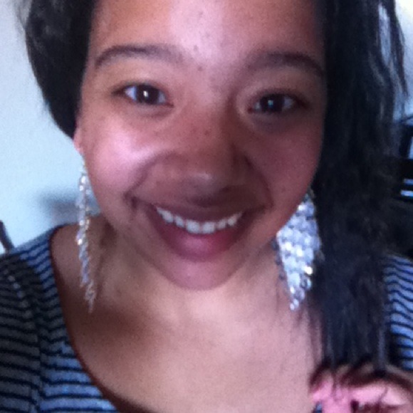 creme and gold long earrings