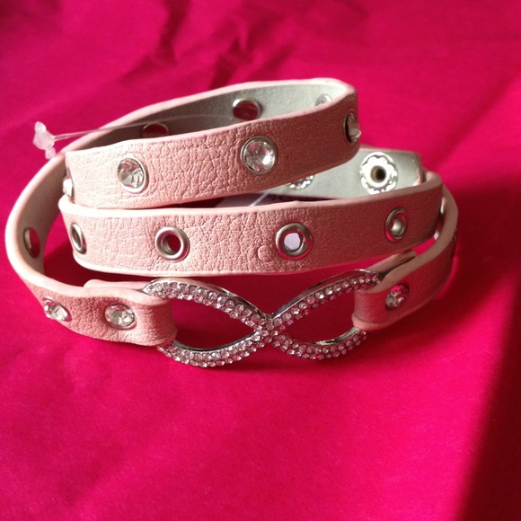 Light pink infinity bracelet