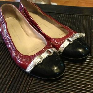 Black and red patent AGL flats!! COMFORTABLE!!