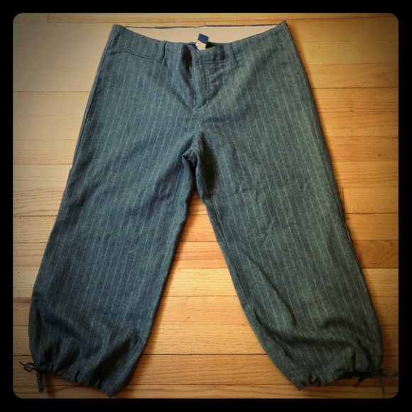 Grey pin-striped wool knickers