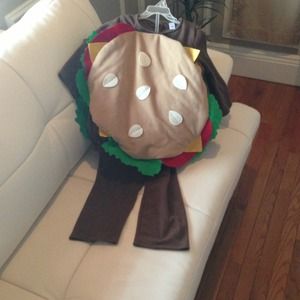 Hamburger and devil costumes