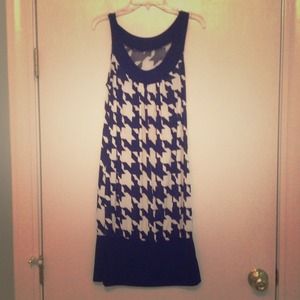 White and black dress