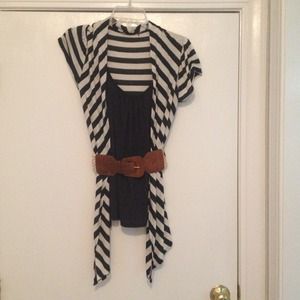 Blue and off white shirt