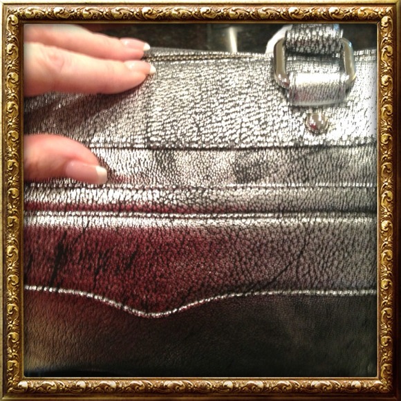 NWT REBECCA MINKOFF Silver Blackwash MAB Mini Bag - Picture 4 of 4