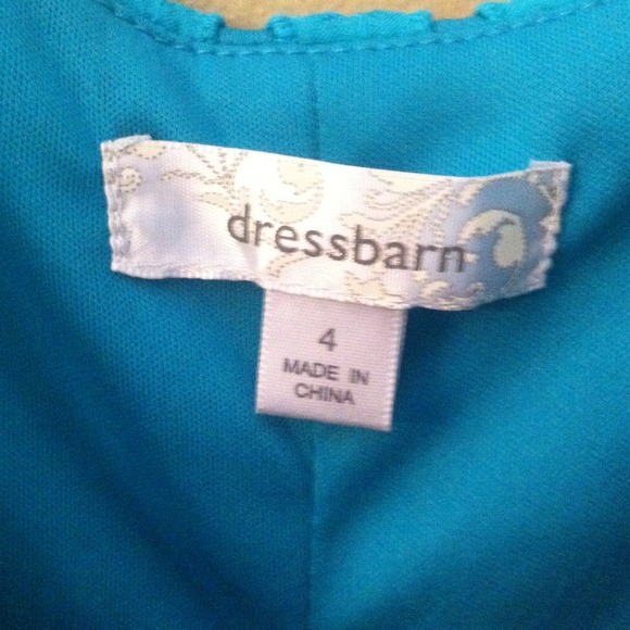Gorgeous eyelet aqua teal dress. Never worn - Picture 2 of 4