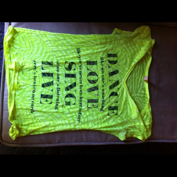 Bright neon yellow shirt