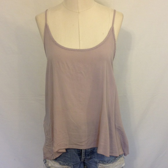 ❌SOLD Brandy Melville Lilac Low Scoop Tank Tank