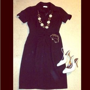 Calvin Klein black dress and Brush conditioner.