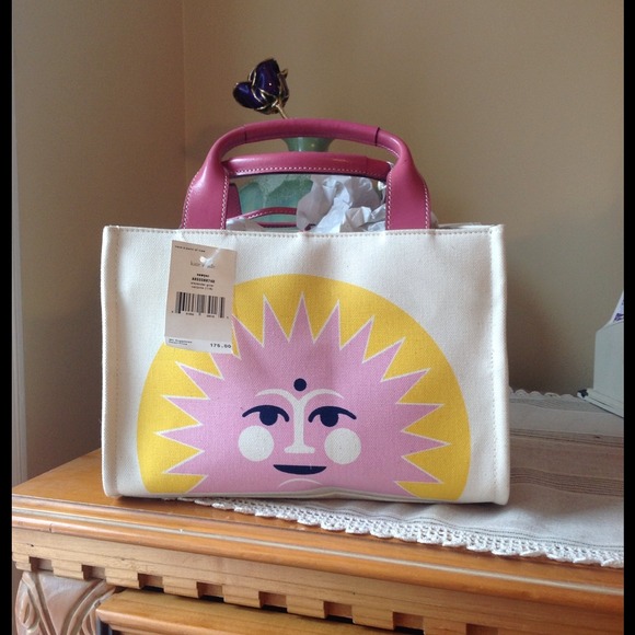 SOLD Kate Spade bag w/ pink leather trim