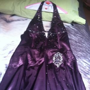 Soft purple all occasion gown all beads