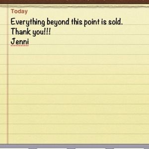 Everything beyond this point is sold.