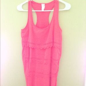 Francesca's Collection racer back Hot Pink dress.