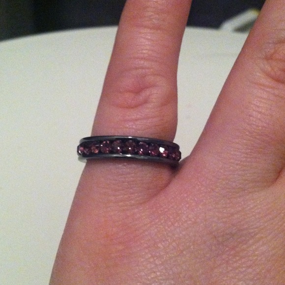 ⛔Reserved⛔Purple Coach pave band ring