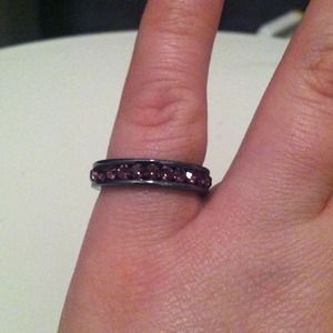 ⛔Reserved⛔Purple Coach pave band ring