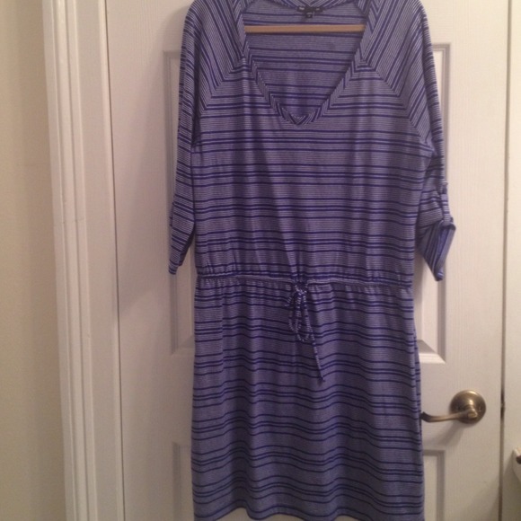 Royal Blue and White striped dress