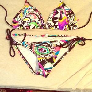 Tribal print swim suit