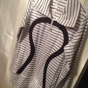 Lululemon contempo jacket navy/white stripe